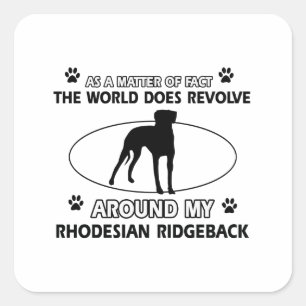 lustige RHODESIAN RIDGEBACK-Entwürfe Quadratischer Aufkleber