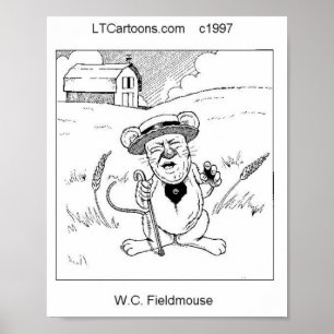 Lustige Rick London Feldmaus-Comic  Poster