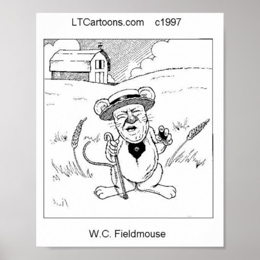 Lustige Rick London Feldmaus Comic Poster (Vorne)