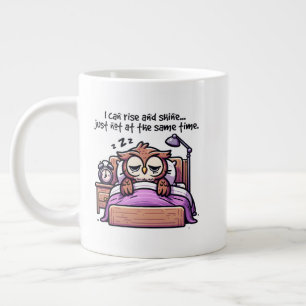 Lustige Rise Shine Wortkunst Jumbo-Tasse