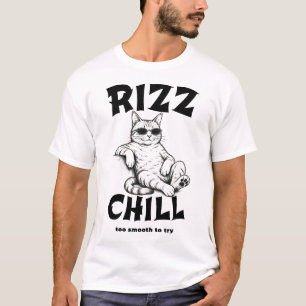 Lustige Rizz Chill Katze Coole Katze Meme Vintage T-Shirt