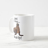 Lustige Robben Kaffeetasse (Vorderseite Links)