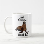 Lustige Robben Kaffeetasse (Links)