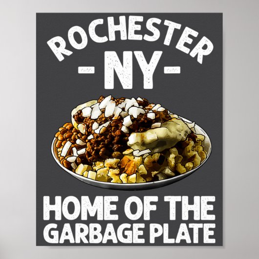 Lustige Rochester Ny Garbage Plate Geschenk Cool N Poster (Vorne)