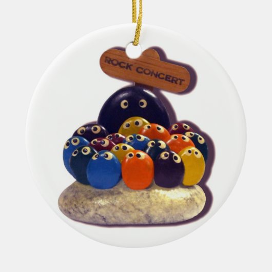 LUSTIGE ROCKKONZERTsiebziger jahre Keramik Ornament (Vorne)