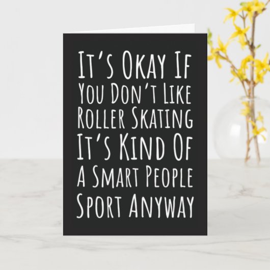 Lustige Rollerblade Karten Rollerblades Skaten (Gelbe Blume)