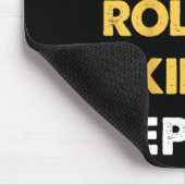 Lustige Rollerskibekleidung Eat Sleep Rollerskifah Mousepad (Ecke)