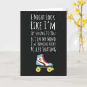 Lustige Rollschuh Fahr Karten Skate Skater Für Sie (Gelbe Blume)