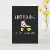 Lustige Rollschuhlauf Karten Skate Skater Humor (Gelbe Blume)