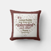 lustige romantische Anniversary Wortkunst Kissen (Vorderseite)