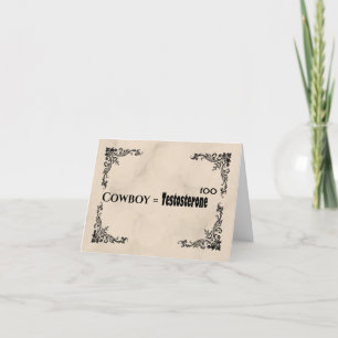 Lustige romantische Cowboy Valentinstagskarte Karte