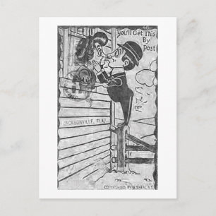 Lustige romantische Vintage-Postkarte Jacksonville Postkarte