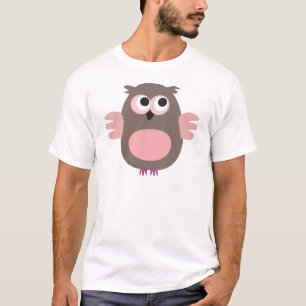 Lustige rosa Eule T-Shirt