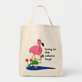 Lustige rosa Flamingo-Tasche Tragetasche