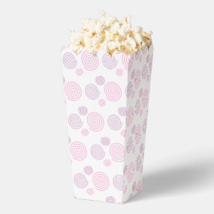 Lustige rosa Spiralen Popcorn Geschenkschachtel