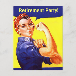 Lustige Rosie The Riveter Ruhestandsfeier Einladun Einladung