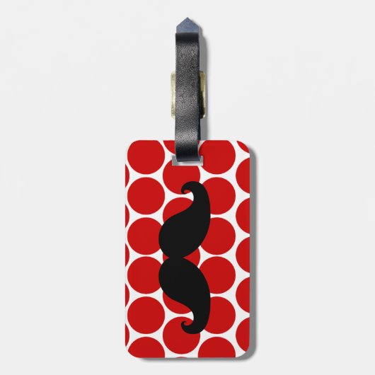 LUSTIGE ROT-PUNKTE DES GEPÄCKANHÄNGER (Rückseite vertikal)