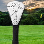 lustige Rot-Weiß-Monogramm Golf Headcover