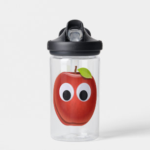 Lustige rote Apfel-Trinkflasche mit Google-Augen Trinkflasche