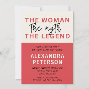 Lustige rote Frau Mythos Legende 88. Geburtstag Einladung