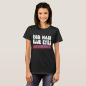 Lustige rote Haar-blaue Augen-T - T-Shirt (Vorne ganz)