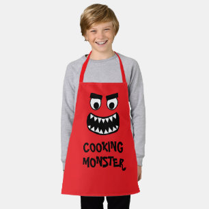 Lustige rote Koch-Monster-Küchenschürze für Kinder Schürze