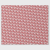 Lustige rote Lippen Geschenkpapier (Flach)