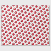 Lustige rote Lippen Geschenkpapier (Flach)