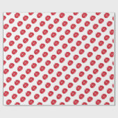 Lustige rote Lippen  Geschenkpapier (Flach)