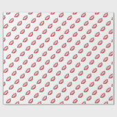 Lustige rote Lippen Geschenkpapier (Flach)