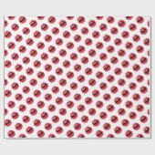 Lustige rote Lippen Geschenkpapier (Flach)