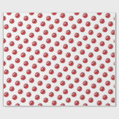 Lustige rote Lippen Geschenkpapier (Flach)