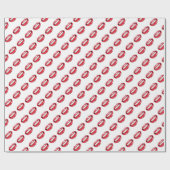Lustige rote Lippen Geschenkpapier (Flach)