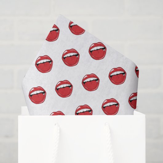 Lustige rote Lippen  Seidenpapier (Geschenktüte)