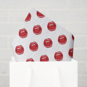 Lustige rote Lippen  Seidenpapier