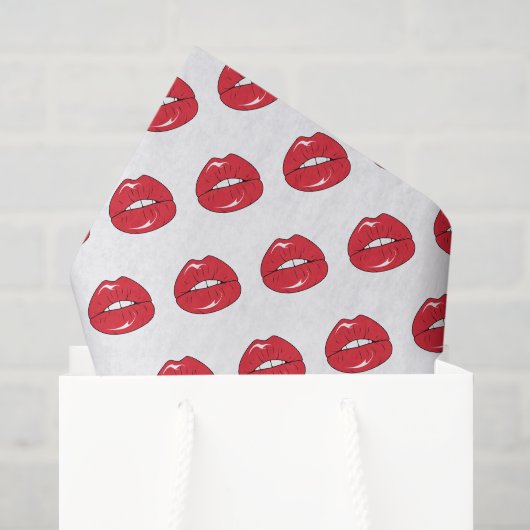 Lustige rote Lippen Seidenpapier (Geschenktüte)