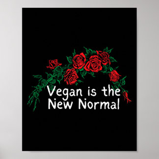 Lustige rote Rosen, die sagen, dass Veganer die ne Poster