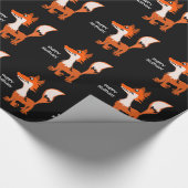 Lustige roter Fox-Kunst Geschenkpapier (Ecke)
