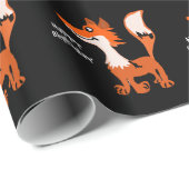 Lustige roter Fox-Kunst Geschenkpapier (Rolleneckpunkt)