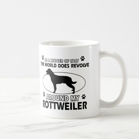 Lustige ROTTWEILER Entwürfe Kaffeetasse (Rechts)
