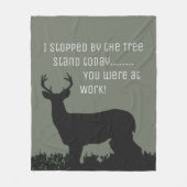 Lustige Rotwild-Jagd-Baum-Stand-Decke Fleecedecke (Vorderseite)