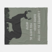 Lustige Rotwild-Jagd-Baum-Stand-Decke Fleecedecke (Vorderseite (Horizontal))