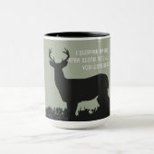 Lustige Rotwild-Jagd-Baum-Stand-Tasse Tasse (Zentrum)