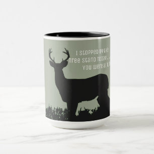 Lustige Rotwild-Jagd-Baum-Stand-Tasse Tasse