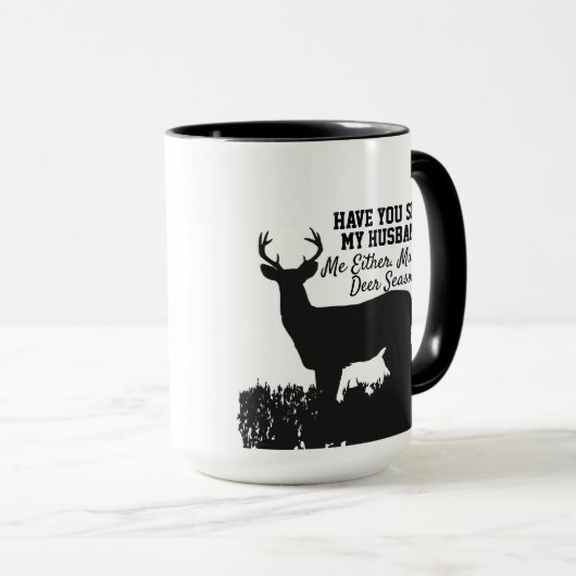 Lustige Rotwild-Jagd-Ehemann-Zitat-Tasse Tasse (VorderseiteRechts)