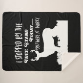 Lustige Rotwild-Jagd-Mann-Schwarzweiss-Hobby Sherpadecke (Vorderseite (Horizontal))