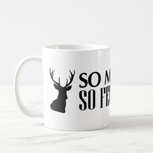 Lustige Rotwild-Jagd-Tasse Kaffeetasse (Links)