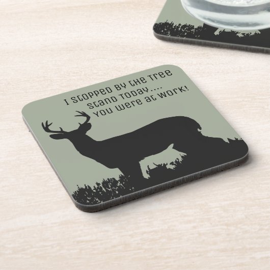 Lustige Rotwild-Jagd-Untersetzer Untersetzer (Linke Seite)