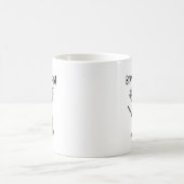 Lustige Rotwild mit Jagd-Gewehr und Kappe Kaffeetasse (Mittel)