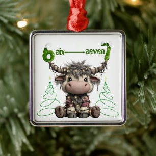 Lustige Rudolf-Bäume Geweihe Sechs Sieben Weihnach Ornament Aus Metall